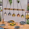 Koyoto hanging light, globe light, pendant light Ecru, black, 5-light sources