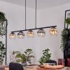 Koyoto hanging light, globe light, pendant light Amber, clear, Smoke-coloured, 5-light sources