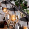 Koyoto hanging light, globe light, pendant light Amber, clear, Smoke-coloured, 5-light sources