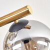 Koyoto ceiling light, globe light gold, black, 10-light sources
