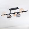 Chehalis ceiling light, globe light Amber, clear, Smoke-coloured, 5-light sources