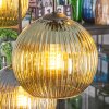 Koyoto hanging light, globe light, pendant light blue, gold, green, 6-light sources