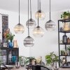 Koyoto hanging light, globe light, pendant light Amber, clear, Smoke-coloured, 6-light sources