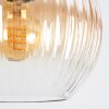 Koyoto hanging light, globe light, pendant light Amber, clear, Smoke-coloured, 6-light sources