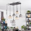 Koyoto hanging light, globe light, pendant light Amber, clear, Smoke-coloured, 6-light sources