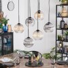 Koyoto hanging light, globe light, pendant light Amber, clear, Smoke-coloured, 6-light sources
