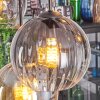Koyoto hanging light, globe light, pendant light Amber, clear, Smoke-coloured, 6-light sources