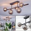 Chehalis ceiling light, globe light Smoke-coloured, 5-light sources