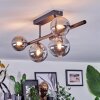 Chehalis ceiling light, globe light Smoke-coloured, 5-light sources
