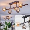 Chehalis ceiling light, globe light Amber, Smoke-coloured, 5-light sources