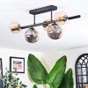 Chehalis ceiling light, globe light Amber, Smoke-coloured, 5-light sources