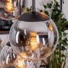 Gastor hanging light, globe light, pendant light Amber, clear, Smoke-coloured, 6-light sources