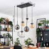 Gastor hanging light, globe light, pendant light Amber, clear, Smoke-coloured, 6-light sources