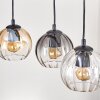 Koyoto hanging light, globe light, pendant light Ecru, black, 5-light sources