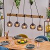 Koyoto hanging light, globe light, pendant light Ecru, black, 5-light sources