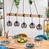 Koyoto hanging light, globe light, pendant light Ecru, black, 5-light sources