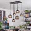 Koyoto hanging light, globe light, pendant light Smoke-coloured, 6-light sources