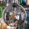 Koyoto hanging light, globe light, pendant light Amber, Smoke-coloured, 6-light sources
