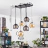 Koyoto hanging light, globe light, pendant light Amber, Smoke-coloured, 6-light sources