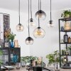 Koyoto hanging light, globe light, pendant light Amber, clear, Smoke-coloured, 6-light sources