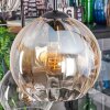 Koyoto hanging light, globe light, pendant light Amber, clear, Smoke-coloured, 6-light sources