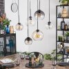 Koyoto hanging light, globe light, pendant light Amber, clear, Smoke-coloured, 6-light sources