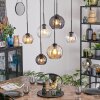 Koyoto hanging light, globe light, pendant light Amber, clear, Smoke-coloured, 6-light sources