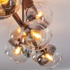 Koyoto ceiling light, globe light Amber, clear, Smoke-coloured, 8-light sources