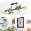 Koyoto ceiling light, globe light Amber, clear, Smoke-coloured, 8-light sources