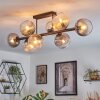Koyoto ceiling light, globe light Amber, clear, Smoke-coloured, 8-light sources