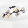 Koyoto ceiling light, globe light Amber, clear, Smoke-coloured, 8-light sources