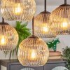 Ripoll ceiling light, globe light Amber, clear, 5-light sources
