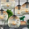 Ripoll ceiling light, globe light Amber, clear, 5-light sources