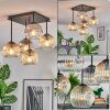 Ripoll ceiling light, globe light Amber, clear, Smoke-coloured, 5-light sources