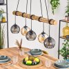 Koyoto hanging light, globe light, pendant light Ecru, black, 5-light sources