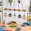 Koyoto hanging light, globe light, pendant light Ecru, black, 5-light sources