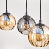 Koyoto hanging light, globe light, pendant light Ecru, black, 5-light sources