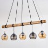 Koyoto hanging light, globe light, pendant light Ecru, black, 5-light sources