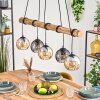 Koyoto hanging light, globe light, pendant light Ecru, black, 5-light sources