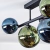 Chehalis ceiling light, globe light blue, green, coppery, 5-light sources