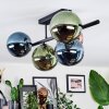 Chehalis ceiling light, globe light blue, green, coppery, 5-light sources