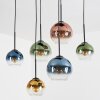 Koyoto hanging light, globe light, pendant light blue, gold, green, clear, coppery, 6-light sources