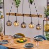 Ripoll hanging light, globe light, pendant light Ecru, black, 5-light sources