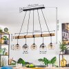 Ripoll hanging light, globe light, pendant light Ecru, black, 5-light sources