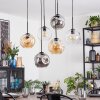 Ripoll hanging light, globe light, pendant light Amber, clear, Smoke-coloured, 6-light sources