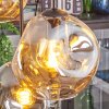 Ripoll hanging light, globe light, pendant light Amber, clear, Smoke-coloured, 6-light sources