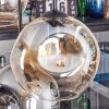 Ripoll hanging light, globe light, pendant light Amber, clear, Smoke-coloured, 6-light sources