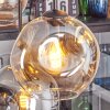 Ripoll hanging light, globe light, pendant light Amber, clear, Smoke-coloured, 6-light sources