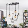 Ripoll hanging light, globe light, pendant light Amber, clear, Smoke-coloured, 6-light sources
