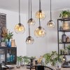 Ripoll hanging light, globe light, pendant light Amber, clear, Smoke-coloured, 6-light sources